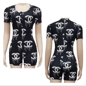 Adult Black/White Onesie